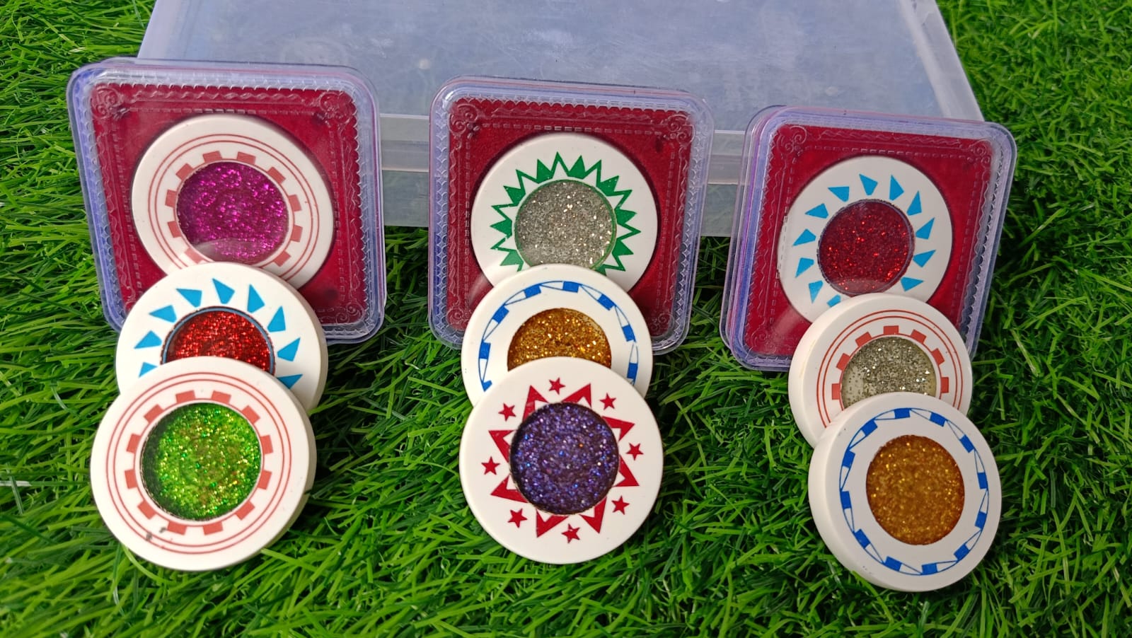 Glittered Carrom Coins